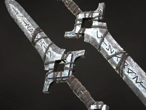 Espada r&uacute;nica antiga Modelo 3D