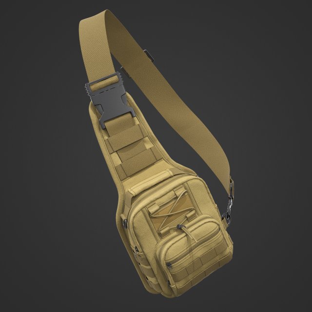 Tactical Bag 2 3D Model .c4d .max .obj .3ds .fbx .stl .blend 