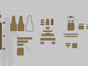 Тактическая сумка 2 3D Модель