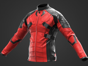 Cyberpunk leather jacket 3D Model