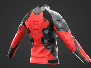 Jaqueta de couro ciberpunk Modelo 3D