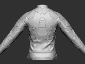 Jaqueta de couro ciberpunk Modelo 3D