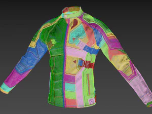 Jaqueta de couro ciberpunk Modelo 3D