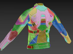 Jaqueta de couro ciberpunk Modelo 3D