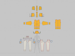 Female outfit hoodie and jeans model 3D-Modell