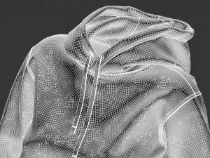 여성 복장 까마귀와 청바지 모델 3D 모델