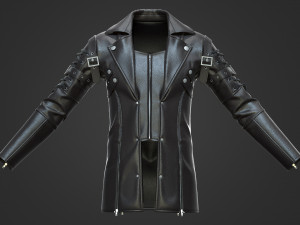Male leather coat Modelo 3D