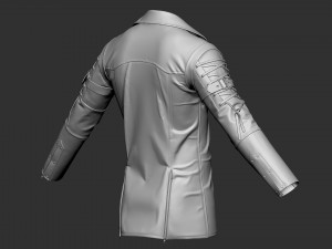 Male leather coat Modelo 3D