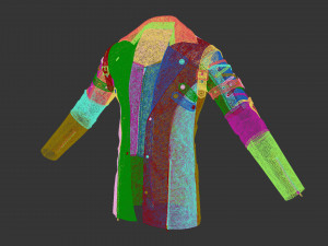 Male leather coat Modelo 3D