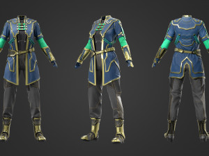Sci-fi female outfit 3 3D Model