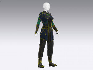 Sci-fi female outfit 3 3D Model