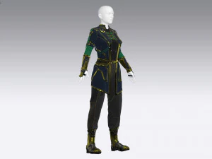 Sci-fi female outfit 3 3D Model