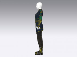 Sci-fi female outfit 3 3D Model