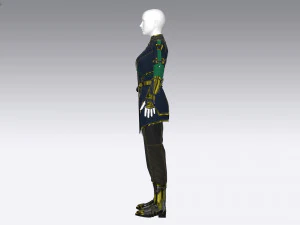 Sci-fi female outfit 3 3D Model