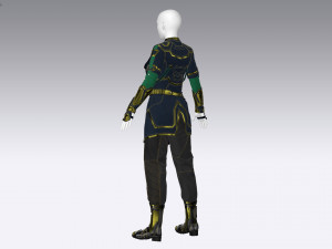 Sci-fi female outfit 3 3D Model