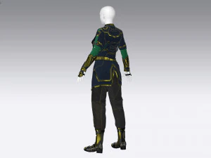 Sci-fi female outfit 3 3D Model