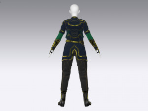 Sci-fi female outfit 3 3D Model