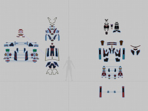 Sci-fi female outfit 3 3D Model