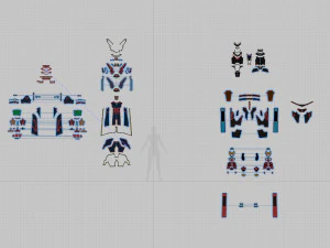 Sci-fi female outfit 3 3D Model