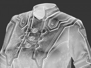 Sci-fi female outfit 3 3D Model
