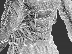 Sci-fi female outfit 3 3D Model