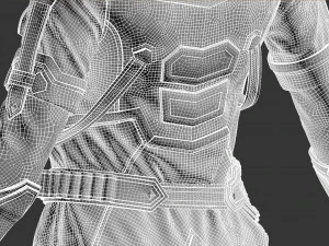 Sci-fi female outfit 3 3D Model