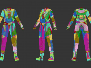 Sci-fi female outfit 3 3D Model