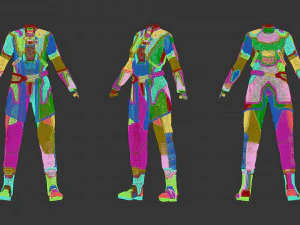 Sci-fi female outfit 3 3D Model