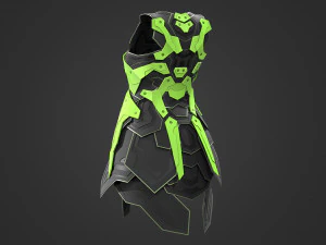 Sci-fi female dress 3D Model
