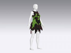 Sci-fi female dress Modelo 3D