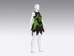 Sci-fi female dress 3D Model