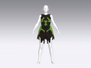 Sci-fi female dress Modelo 3D