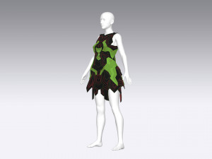 Sci-fi female dress Modelo 3D