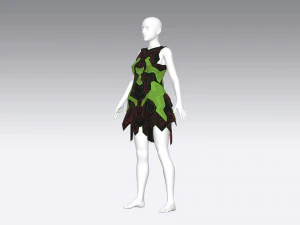 Sci-fi female dress 3D Model