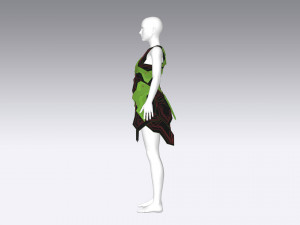 Sci-fi female dress Modelo 3D