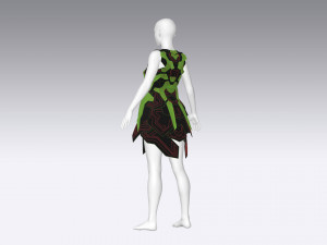 Sci-fi female dress Modelo 3D
