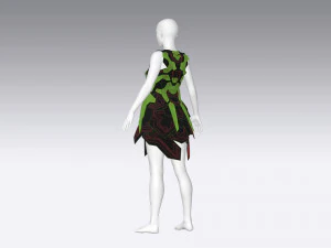 Sci-fi female dress 3D Model