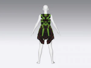 Sci-fi female dress 3D Model
