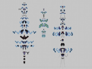 Sci-fi female dress Modelo 3D