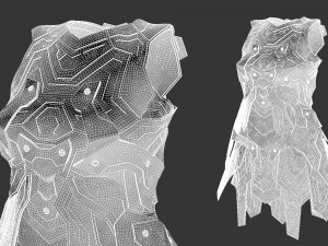 Sci-fi female dress Modelo 3D