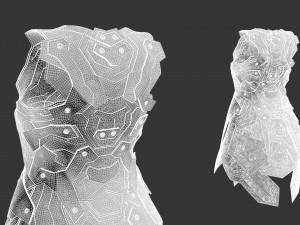 Sci-fi female dress Modelo 3D