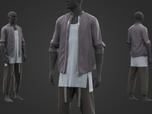 Male urban set Modelo 3D