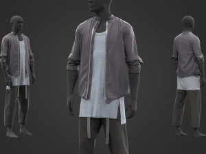 Male urban set 3D Model