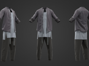 Male urban set Modelo 3D