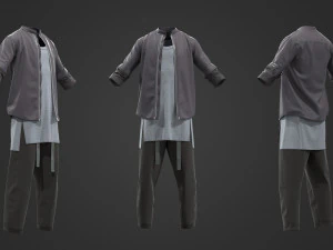 Male urban set 3D Model