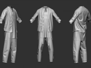 Male urban set 3D Model