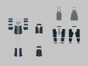 Male urban set Modelo 3D