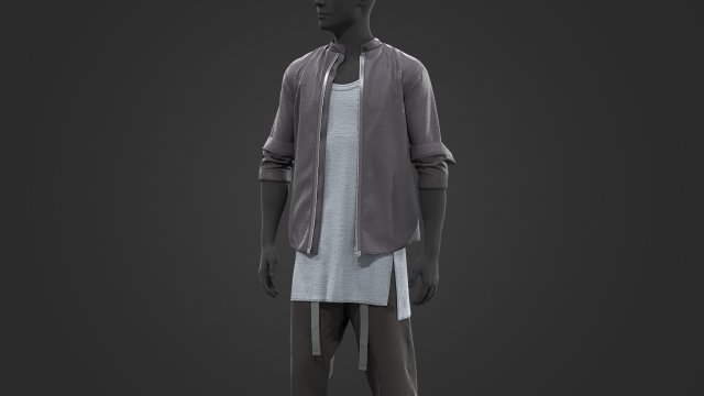 Male urban set Modelo 3D .c4d .max .obj .3ds .fbx .stl .blend 