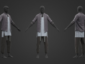 Male urban set Modelo 3D