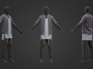 Male urban set 3D Model